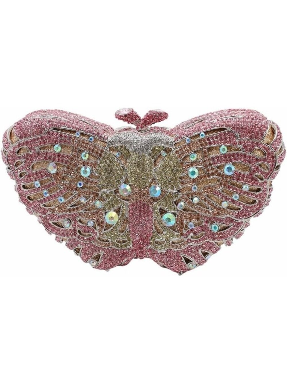 Elegant Rhinestone Butterfly Clutch - Luxury Crystal Evening Bag for Weddings